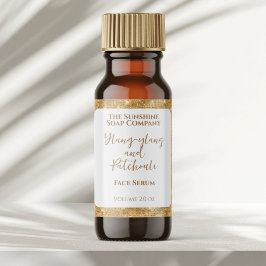 Etiqueta de frasco de Purpurina de oro blanco