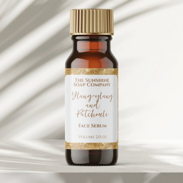 Etiqueta de frasco de Purpurina de oro blanco (Subido por el creador)