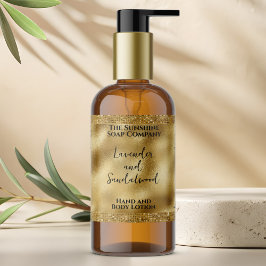 Etiqueta de frasco de Purpurina y Relieve metaliza