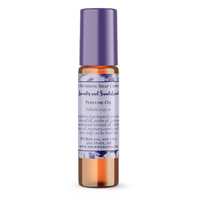 Etiqueta de frasco de rodillo de perfume de jardín (Subido por el creador)