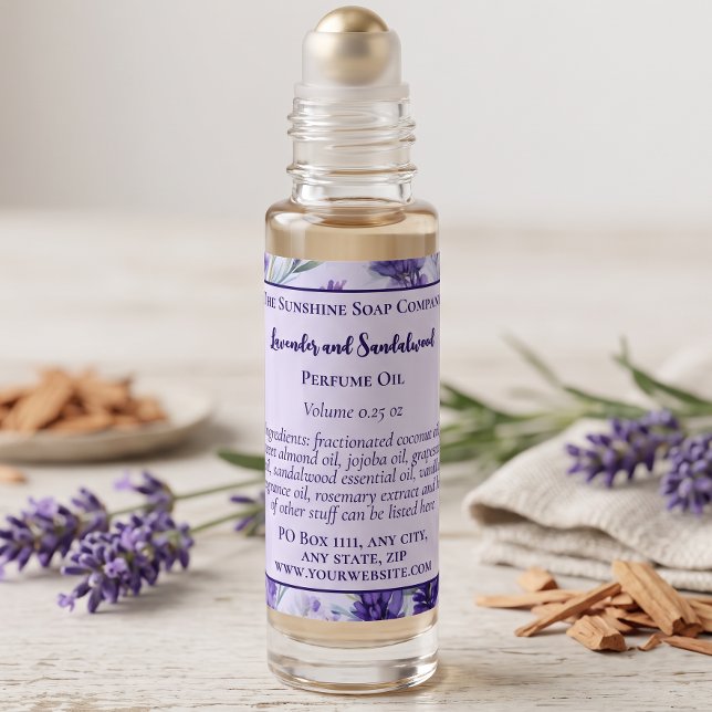 Etiqueta de frasco de rodillo de perfume de jardín (Subido por el creador)