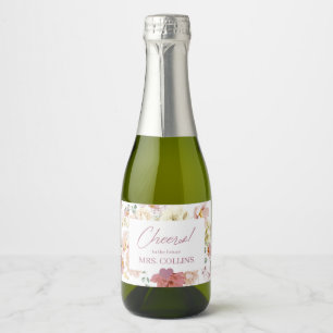 Etiqueta de frasco de Rubor Floral Mini Champagne