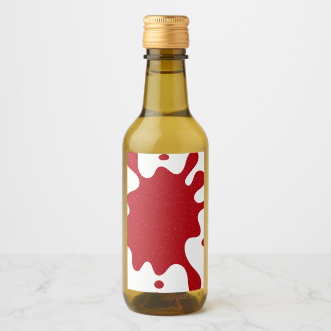 Etiqueta de frasco de salpicaduras rojas de tomate (Anverso)