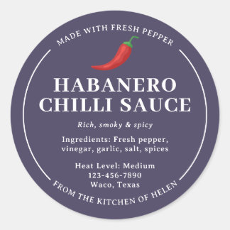 Etiqueta de frasco de salsa de chile habanero case