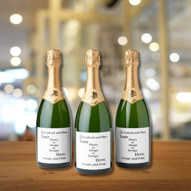 Etiqueta de frasco de su diseño o envío de fotos (Bottle Label Your Design or Photo Upload)