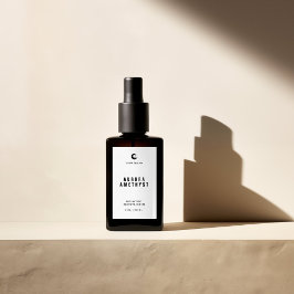Etiqueta de frasco pequeño de sérum facial