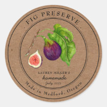 Etiqueta de frasco redondo de papel kraft de merme