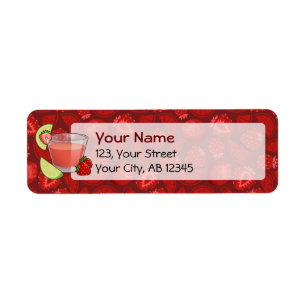 Etiqueta de fresa de Daiquiri