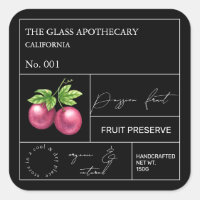 Etiqueta de fruta de la pasión apoteórica
