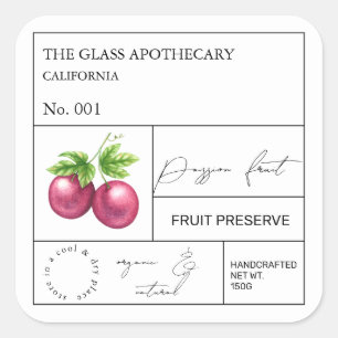 Etiqueta de fruta de la pasión apoteórica