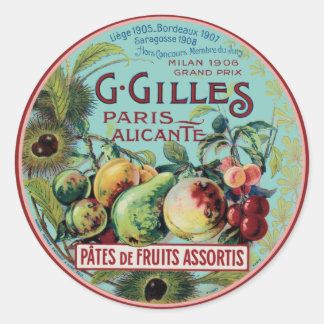 Etiqueta de fruta francesa de época