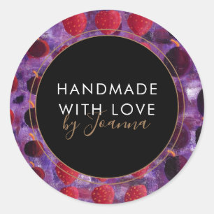 Etiqueta de fruta roja para la empresa de producto