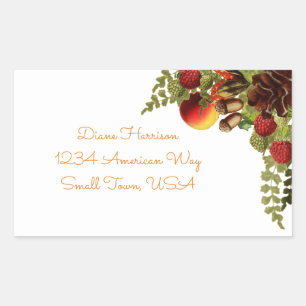 Etiqueta de frutas de otoño