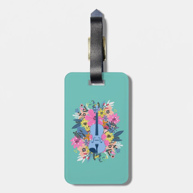 Etiqueta de Funda de flores de violín/viola/ perso (Atrás Vertical)