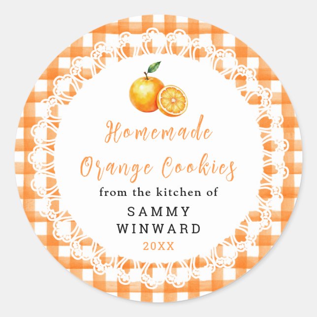 Etiqueta de Galleta Casera de Naranja (Anverso)