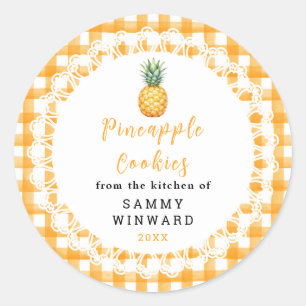 Etiqueta de Galleta Casera de Piña