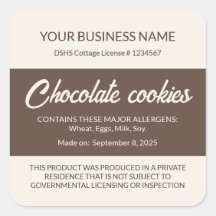 Etiqueta de Galleta de Chocolate según la Ley de A