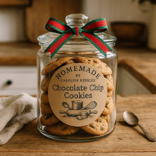 Etiqueta de Galletas de Chocolate Caseras Personal