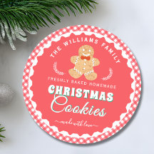 Etiqueta de galletas de Navidad de hombre de jengi