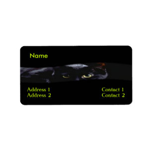 Etiqueta de gato negra