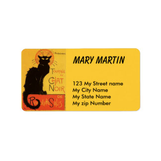 Etiqueta de gato negro,