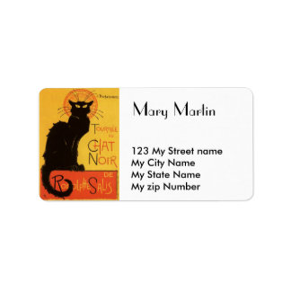 Etiqueta de gato negro,