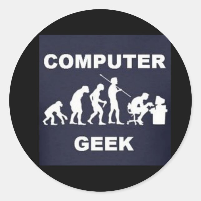 Etiqueta de Geek de Computadora (Anverso)