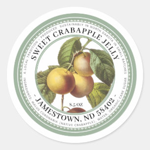 Etiqueta de gelatina con Ilustracion de manzanas n