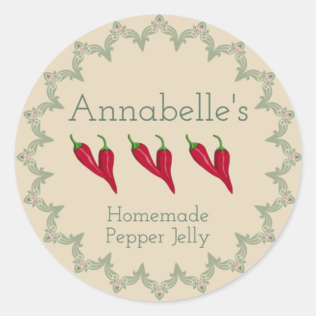 Etiqueta de gelatina de Pepper (Anverso)