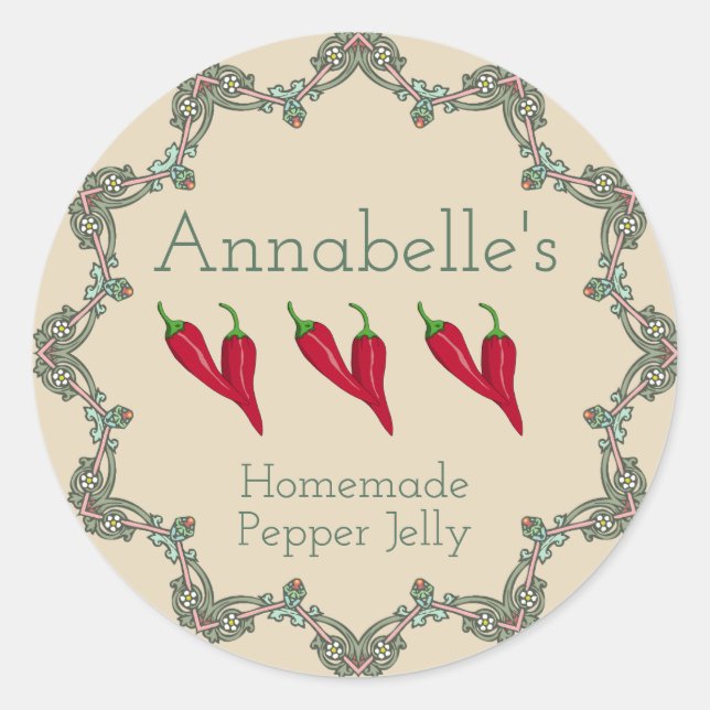 Etiqueta de gelatina de Pepper (Anverso)