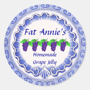 Etiqueta de gelatina de uva