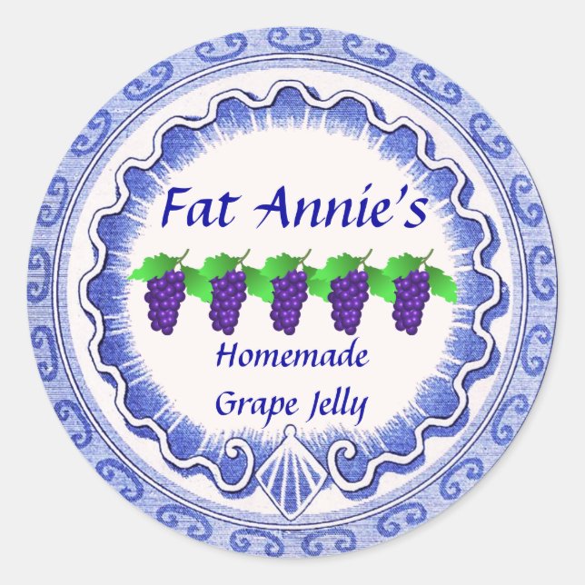 Etiqueta de gelatina de uva (Anverso)