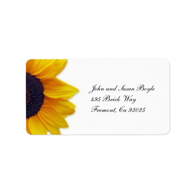 Etiqueta de girasol (Frente)