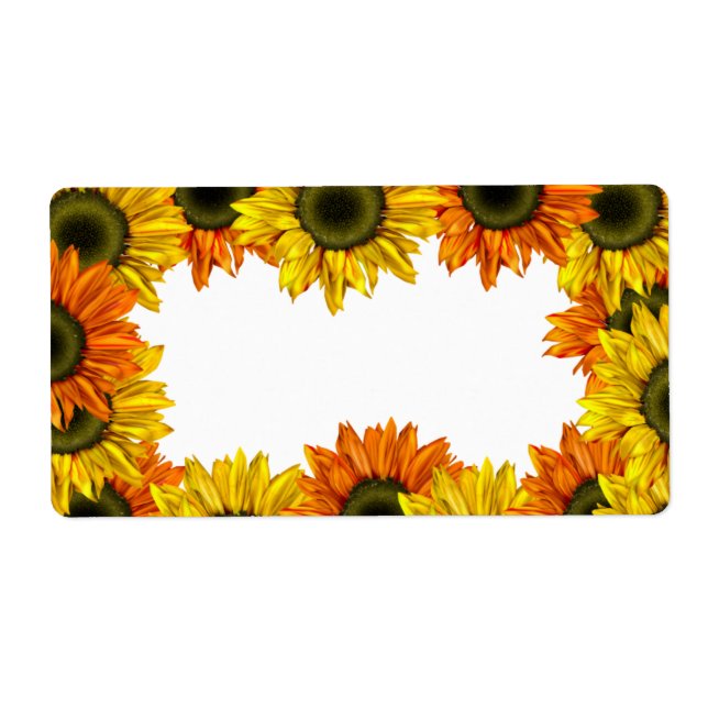 Etiqueta de girasol (Frente)