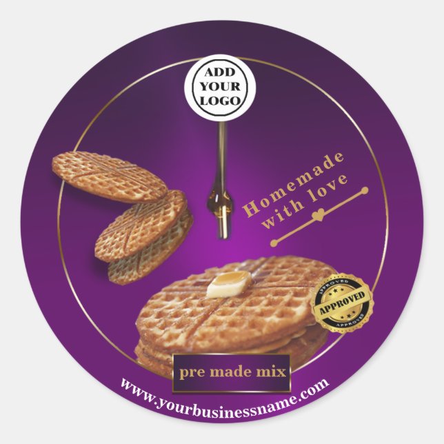 etiqueta de gofres caseros de personalizado (Anverso)