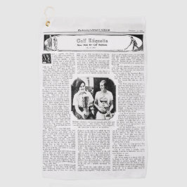 Etiqueta de golf de los años 30 del Vintage Toalla