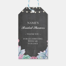 Etiqueta de Gracias Favor Pastel Suculento Ducha B