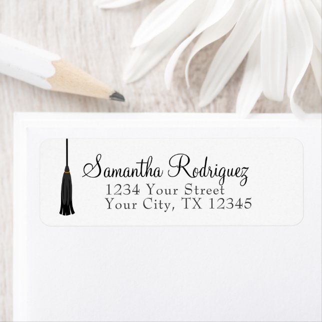 Etiqueta de graduación de tono negro (In situ)