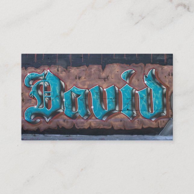 Etiqueta de graffiti: David (Anverso)