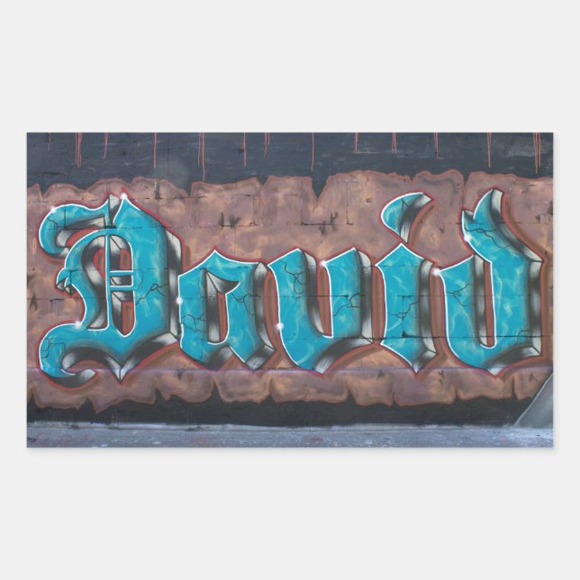 Etiqueta de graffiti: David (Anverso)
