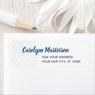 Etiqueta de gráfico cruzado azul clásico