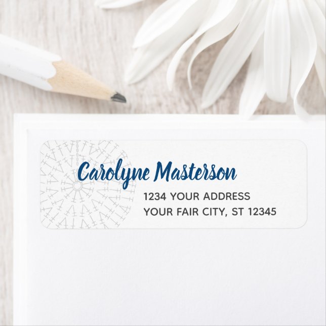 Etiqueta de gráfico cruzado azul clásico (In situ)