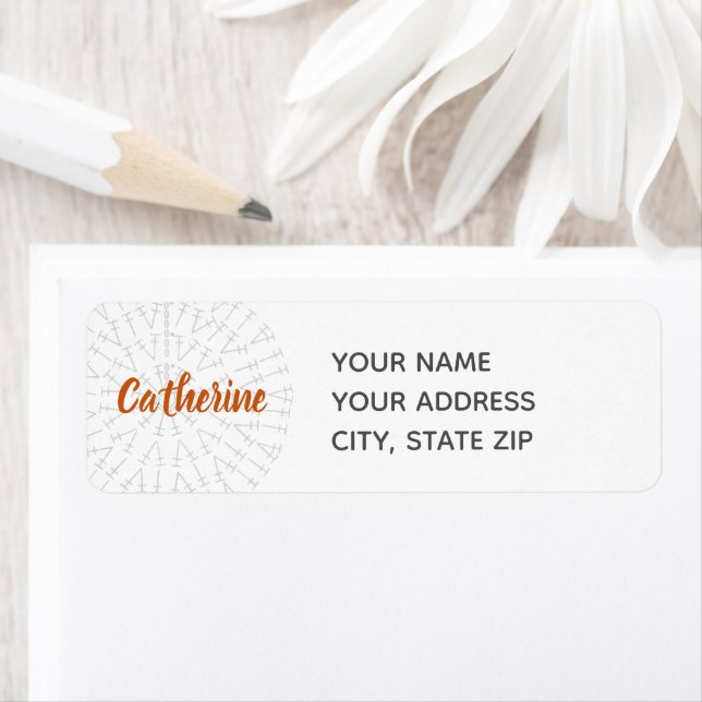 Etiqueta de gráfico cruzado del Naranja de roya (In situ)