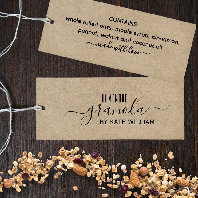Etiqueta de granola casera de Kraft (Subido por el creador)