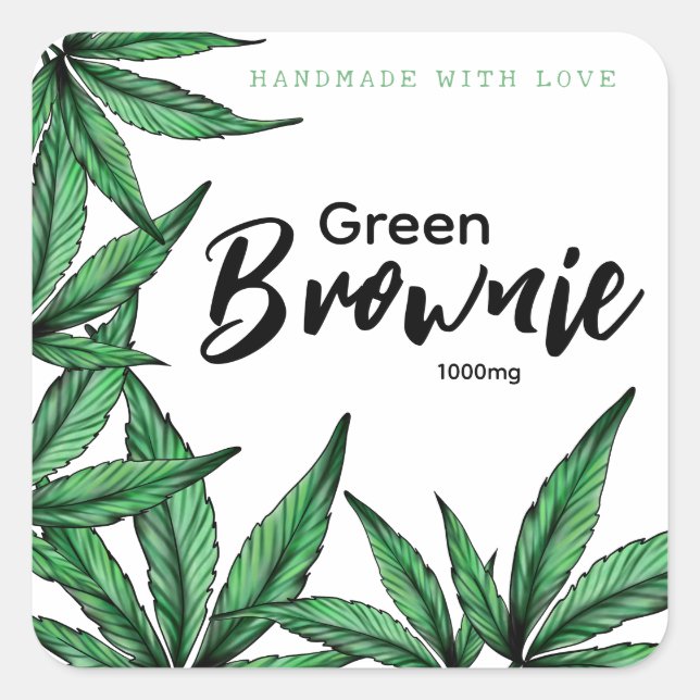 Etiqueta de Green Brownie Edibles (Anverso)