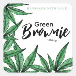 Etiqueta de Green Brownie Edibles