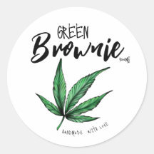 Etiqueta de Green Brownie Edibles