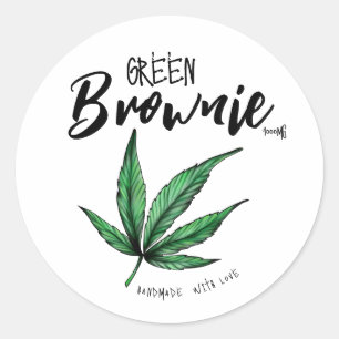 Etiqueta de Green Brownie Edibles