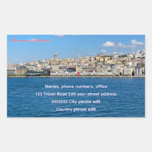 Etiqueta de grupo turístico de Estambul hermoso