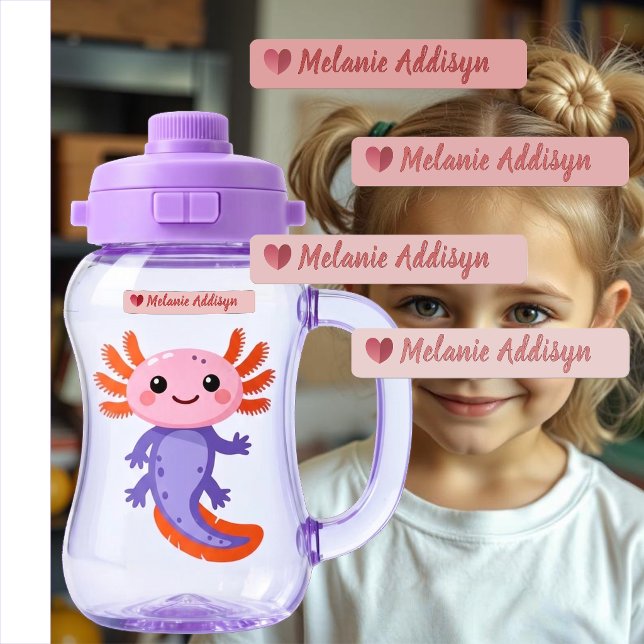 Etiqueta de guardería Pack Corazón Rosa Personaliz (Subido por el creador)